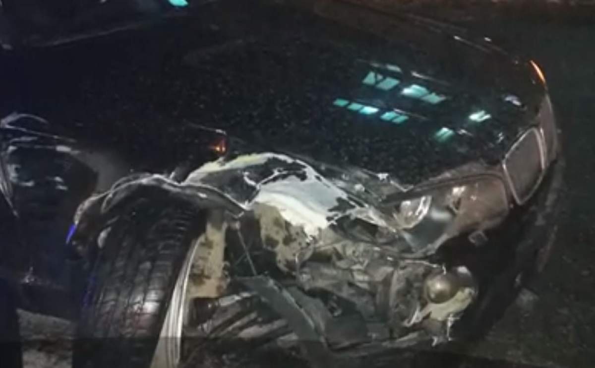 VIDEO / Șofer beat, accident în lanț în Capitală! După impact a fugit de la faţa locului