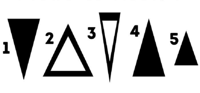 TEST: Triunghiul pe care îl alegi va dezvălui adevărul despre tine