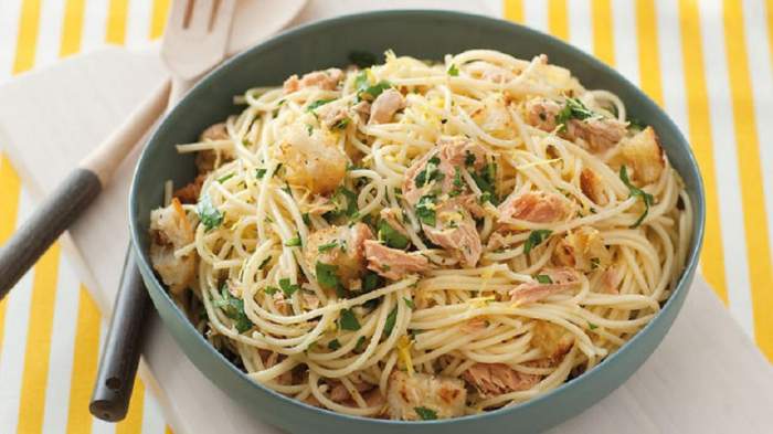 REȚETA ZILEI: Spaghete cu ton și lămâie, un adevărat deliciu