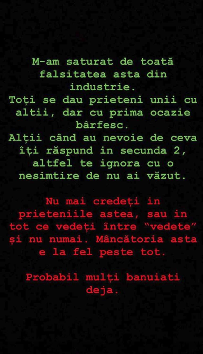 Mira a izbucnit din cauza "prietenilor": "Mâncătoria asta e la fel peste tot"