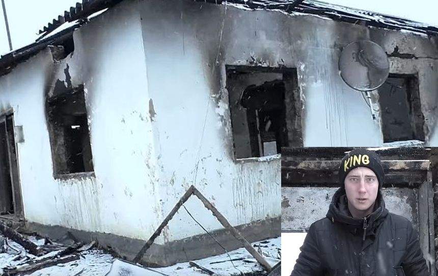 Strigăt de ajutor al lui Alin, tatăl a patru copii, care a rămas fără casă în urma unui incendiu devastator. "Nu pot să-i ţin pe drumuri!"