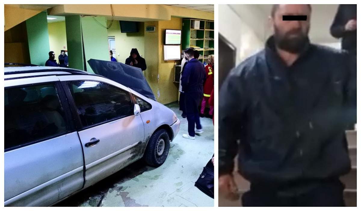 VIDEO / Bărbatul care a intrat cu maşina în spitalul din Craiova a fost eliberat