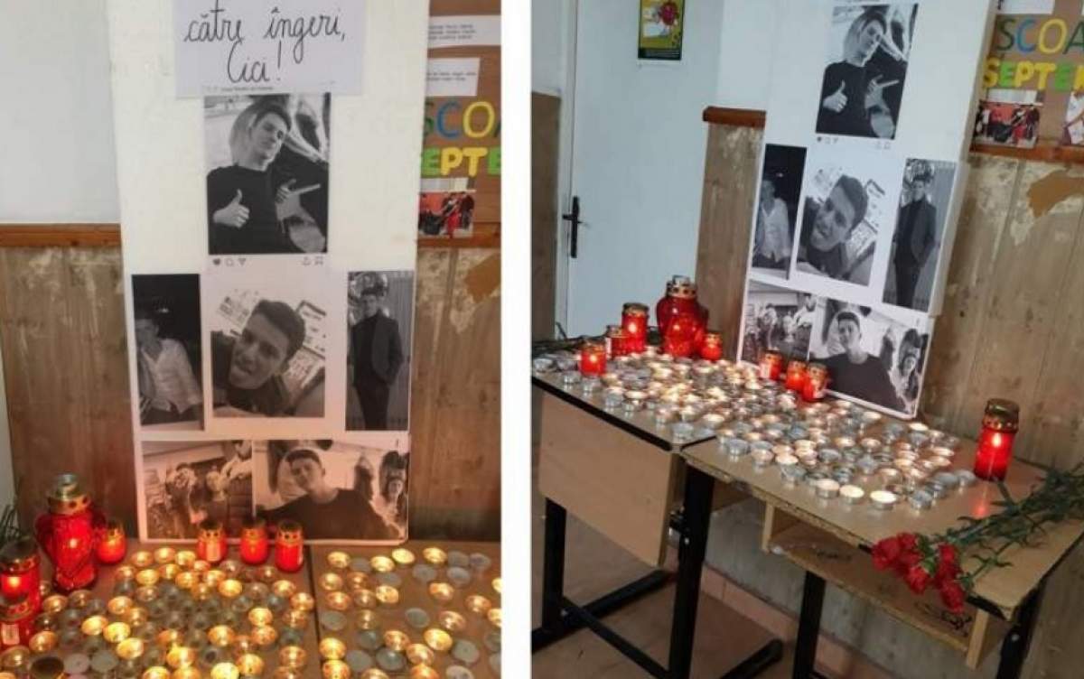 Lacrimi și durere pentru Cici și Bogdan, tinerii omorâți de un șofer beat! Colegii le-au făcut altar la liceu