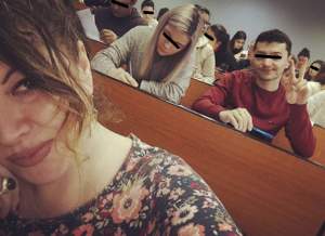 FOTO / Oana Lis, o studentă model: „Mă amuzam cu colegii, înainte de examen!”