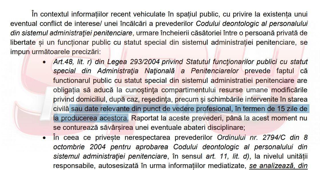 Documentul care aruncă în aer scandalul psiholoagei de la Rahova care s-a măritat cu un mafiot!