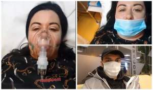 FOTO / Oana Roman, pe patul de spital și cu mască de oxigen! Marius Elisei îi este alături