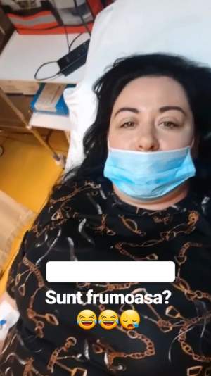 FOTO / Oana Roman, pe patul de spital și cu mască de oxigen! Marius Elisei îi este alături