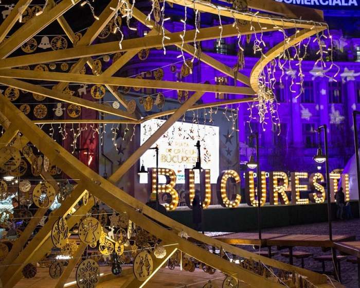 VIDEO / Capitala într-o atmosferă inedită de sărbătoare! Ornamentele din oraş vor fi stinse abia în februarie