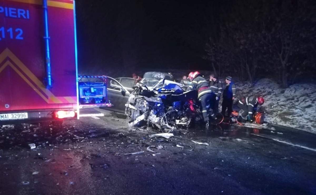 FOTO / Accident foarte grav în Bacău, luni dimineaţă! Două persoane au murit