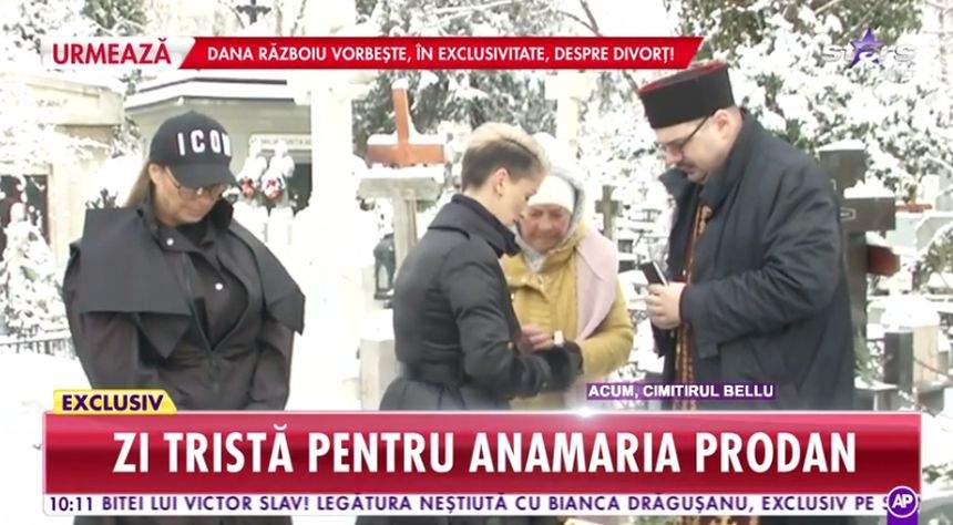 VIDEO & FOTO / Parastas de 9 luni pentru Ionela Prodan. Anamaria Prodan, emoţionată la mormântul mamei ei