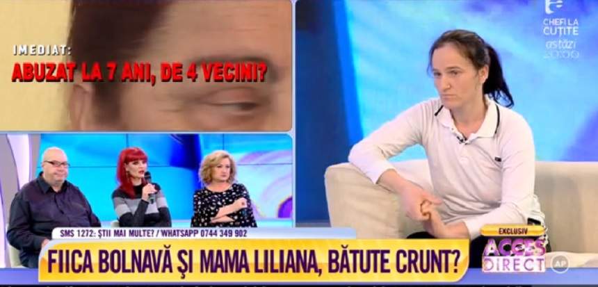 VIDEO / O tânără a fost lovită de soțul ei: "Mi-a dat şi cu cuţitul, cu furca! Cu grebla a aruncat după mine!"