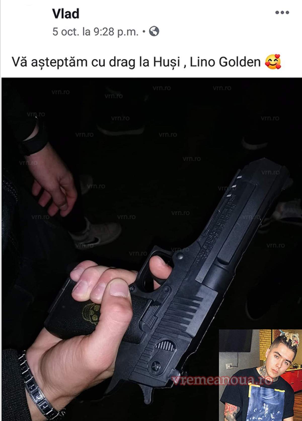 Lino Golden, împuşcat în timpul unui concert în Huşi! Nu s-a luat nicio măsură