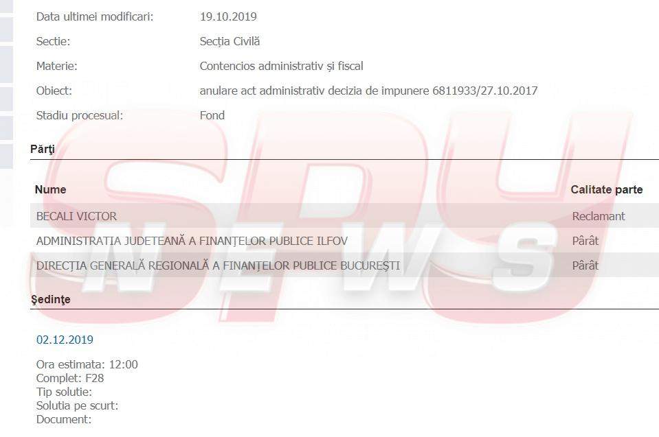 Victor Becali, în faţa judecătorilor, din cauza banilor! Milionarul este decis să meargă până la capăt