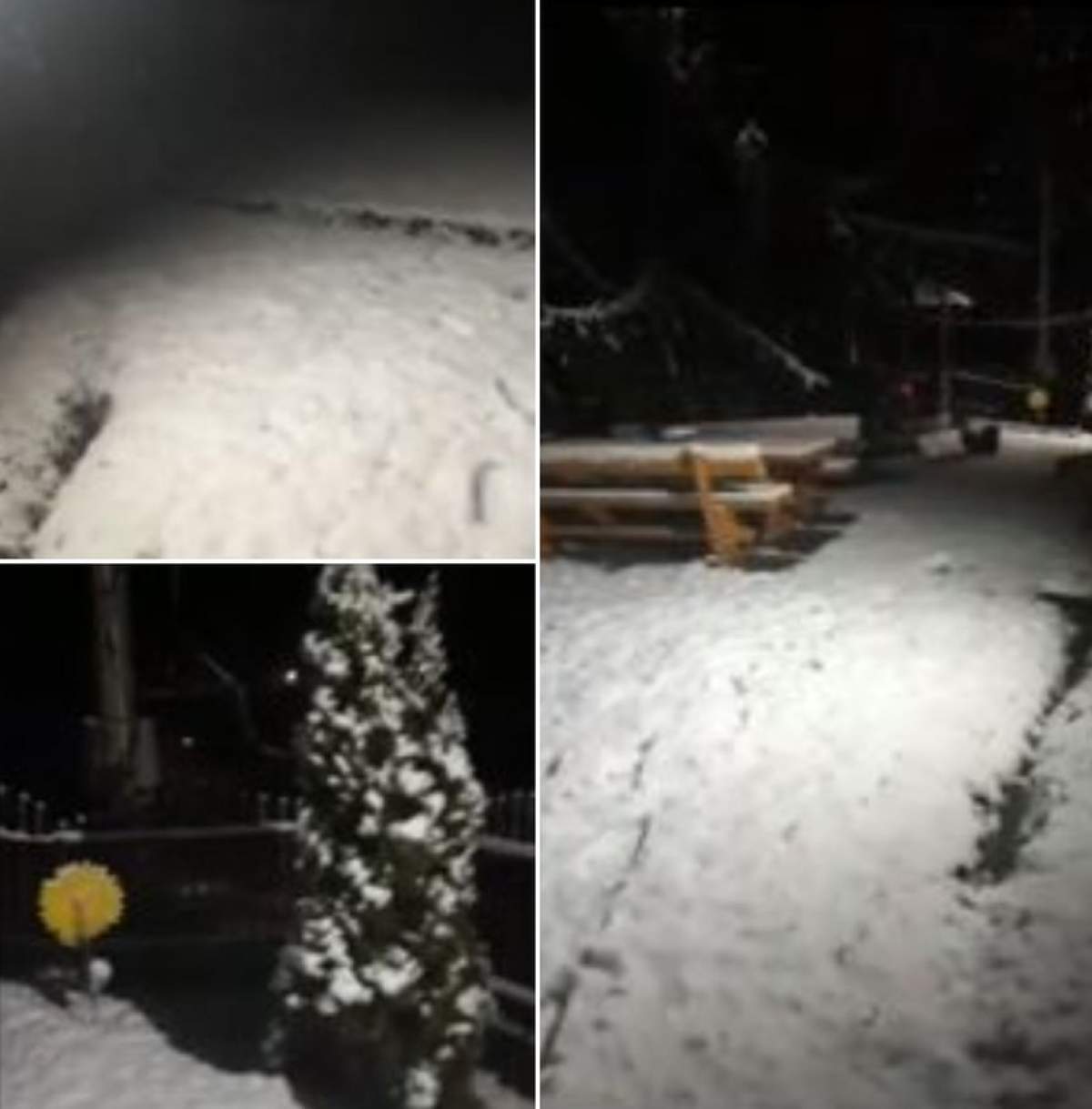 A nins ca în poveşti, noaptea trecută, în munţi. Pârtiile de schi au fost acoperite de zăpadă / VIDEO