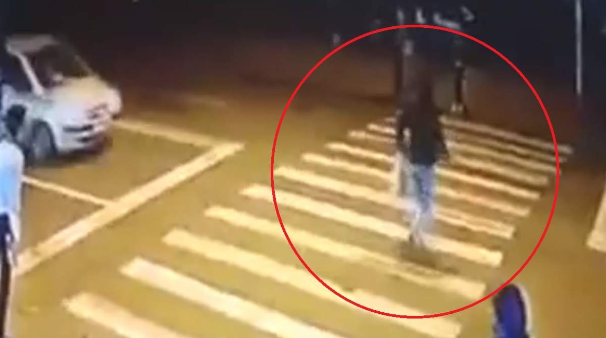 Imagini șocante! Bărbat din Bacău, lovit în plin și aruncat pe trecerea de pietoni. VIDEO