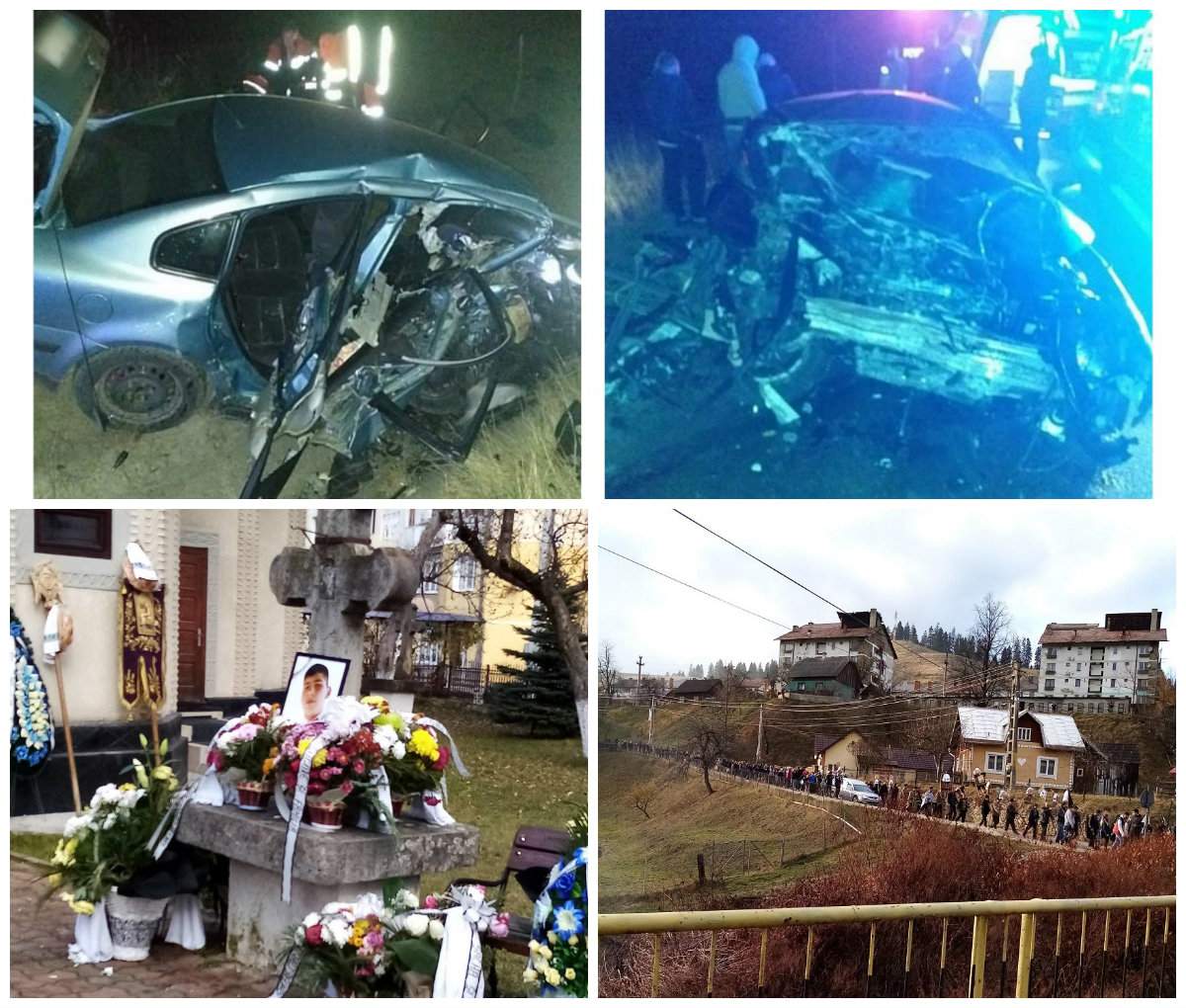 Tinerii morți în accidentul de la Câmpulung Moldovenesc au fost condusi pe ultimul drum. Imagini sfâșietoare!