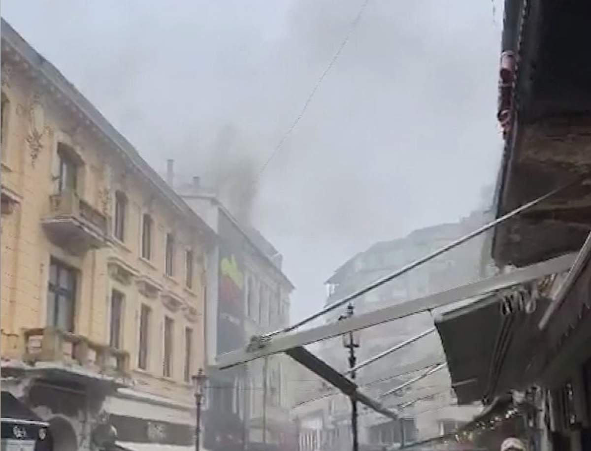 VIDEO/ Incendiu puternic în Centrul Vechi al Capitalei