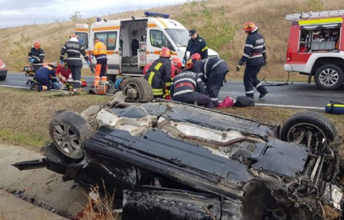 Accident mortal în Lipova! O tânără și-a pierdut viața, după ce un autoturism s-a răsturnat într-o curbă