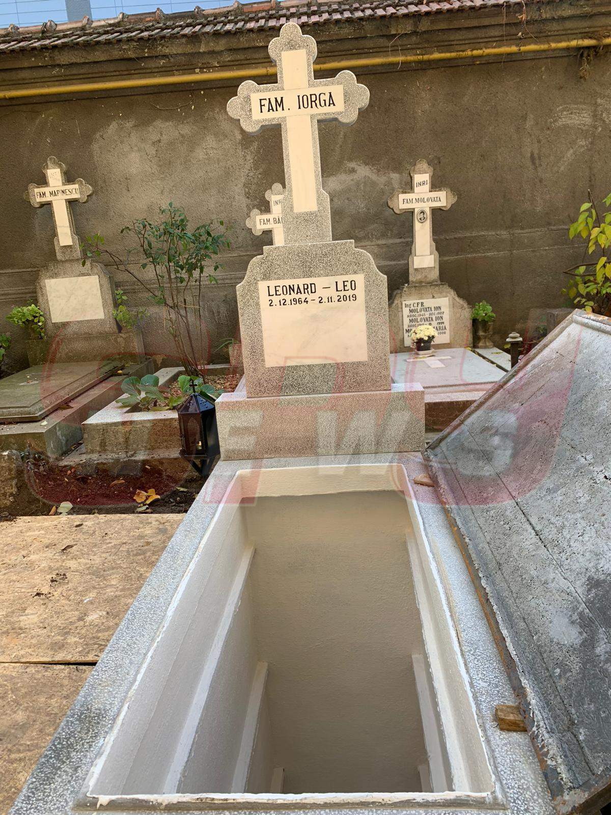 FOTO / Primele imagini cu locul de veci al lui Leo Iorga. Artistul va fi înmormântat în Cimitirul Bellu