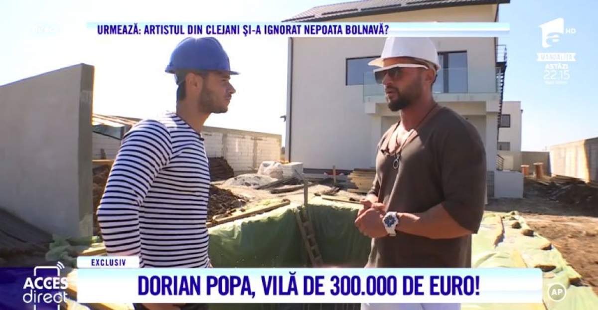 Dorian Popa îşi face vilă de 300.000 de euro. Viitorul cuibuşor de nebunii al artistului se învârte după soare / VIDEO