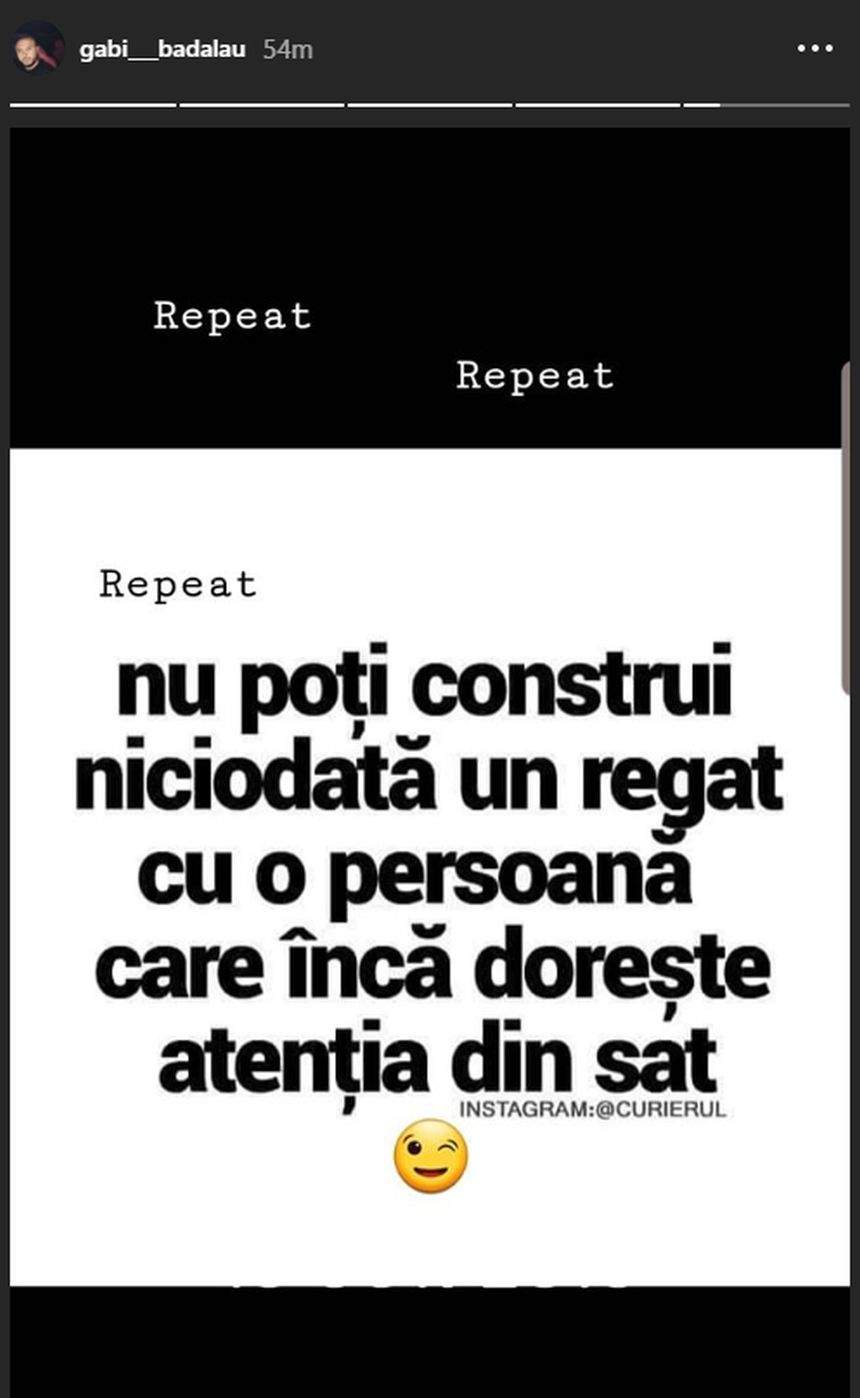 Gabi Bădălău, prima reacţie după ce Claudia Pătrăşcanu l-a criticat în noul single. "Doreşte atenţia din sat"