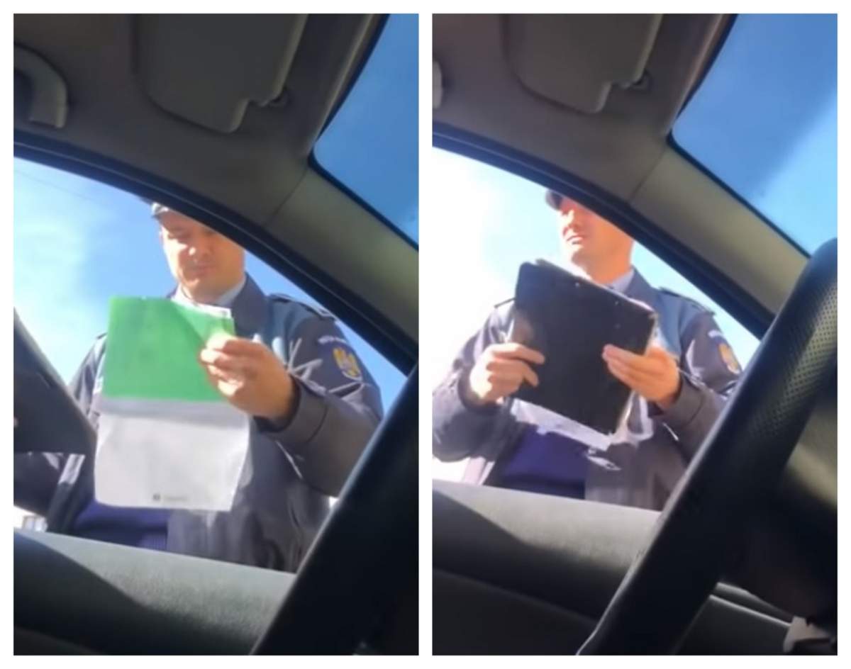 Un poliţist din Târgu Neamţ şi-a amendat fosta soţie pentru că nu avea folii omologate, deşi maşina era cumpărată de el / VIDEO