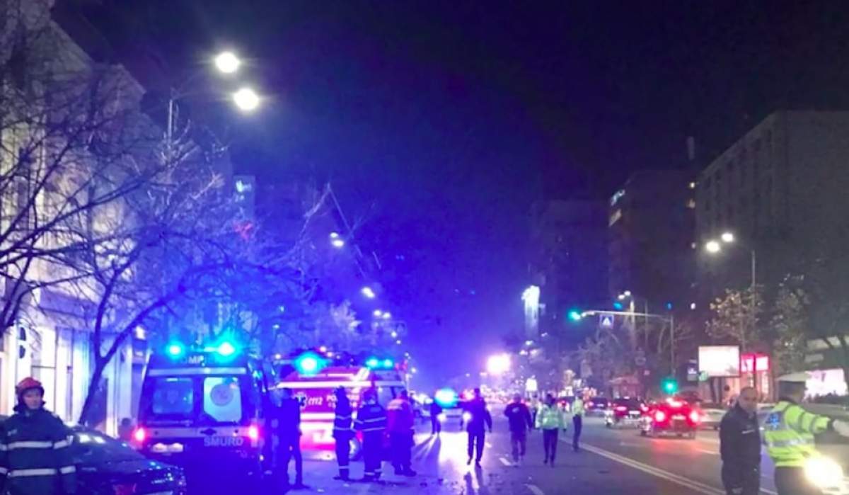 Accident cumplit în centrul Capitalei, sâmbătă seara! Trei victime, printre care un copil / VIDEO