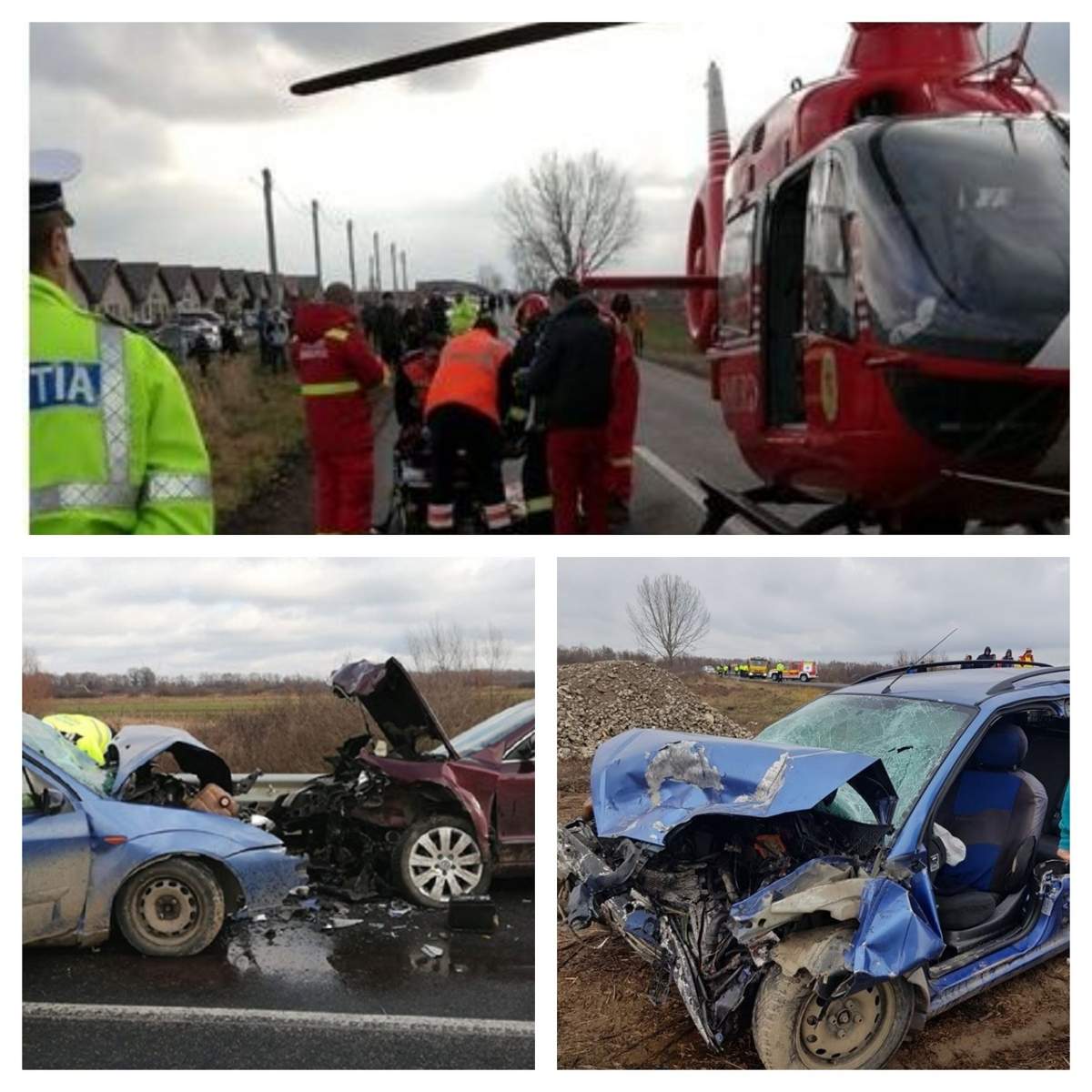 Familia unui preot din Timiş, accident grav de Crăciun. O persoană a murit şi alte 9 sunt rănite / VIDEO