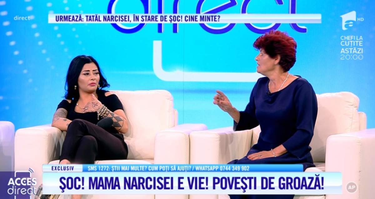 Dansatoarea Narcisa, față în față cu mama biologică, care a abandonat-o la 1 lună. Spiritele s-au aprins, la „Acces Direct”