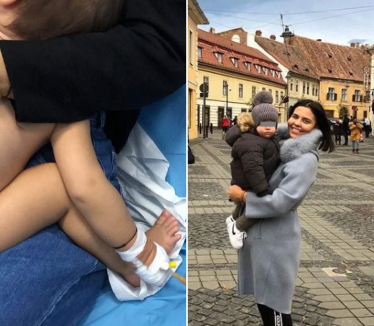 Andreea Popescu a ajuns de urgenţă cu fiul la spital. Medicii l-au pus imediat la perfuzii