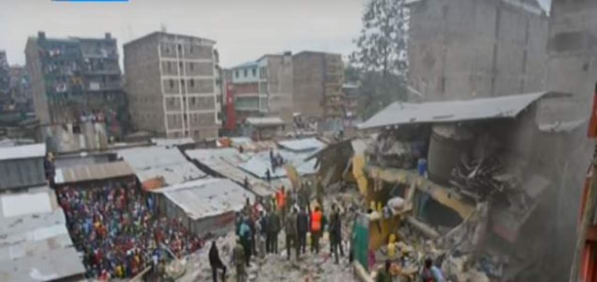 Clădire cu şase etaje prăbuşită în Kenya! Oameni blocaţi sub dărâmături