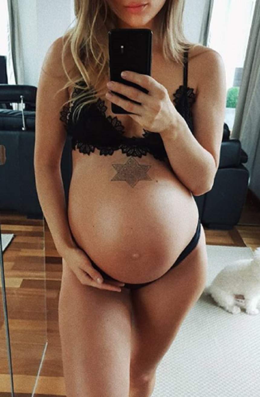 FOTO / Sora Deliei s-a pozat în lenjerie intimă, însărcinată în luna a 8-a! "Mă simt sexy și frumoasă"