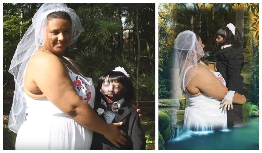 Tânăra care s-a căsătorit cu păpușa ei zombie susține că au „consumat” deja mariajul: „Ea joacă rolul bărbatului”
