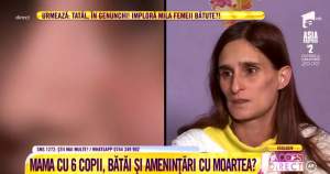 VIDEO / O mamă de doar 35 de kilograme, bătută şi ameninţată cu moartea de propriul soţ? Şase copii, în pericol să rămână orfani