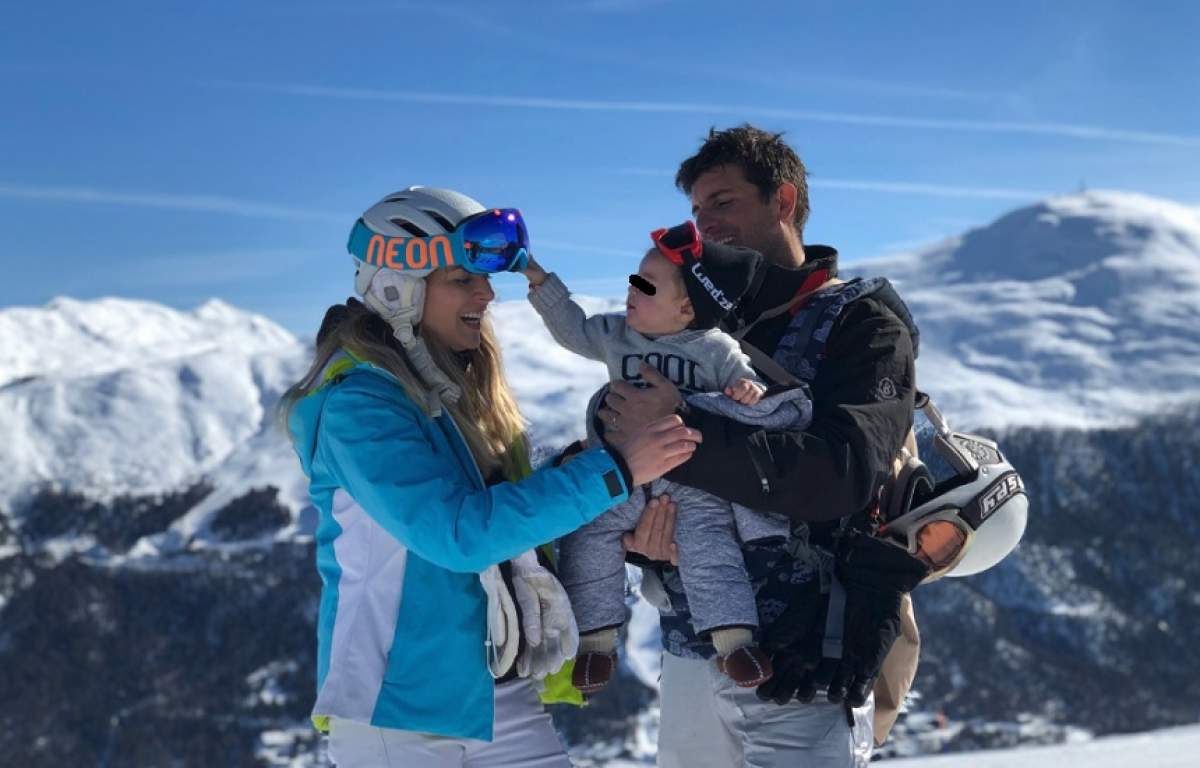 FOTO / Laura Cosoi, despre prima vacanță la ski a Ritei. Vedeta a povestit cum s-a descurcat pe pârtie, cu un copil de 8 luni