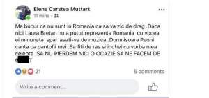 Elena Cârstea, critici dure pentru Ester Peony, câștigătoarea Eurovision România: „Cântă ca pantofii mei”
