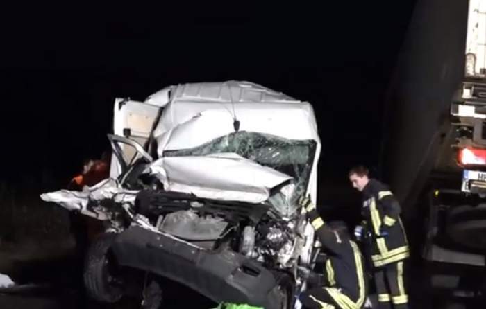 VIDEO / Imagini cutremurătoare în Germania, unde un şofer român a fost strivit în camioneta sa