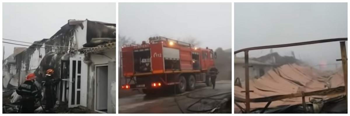 VIDEO / Incendiu devastator în Constanţa! Un motel a fost complet distrus