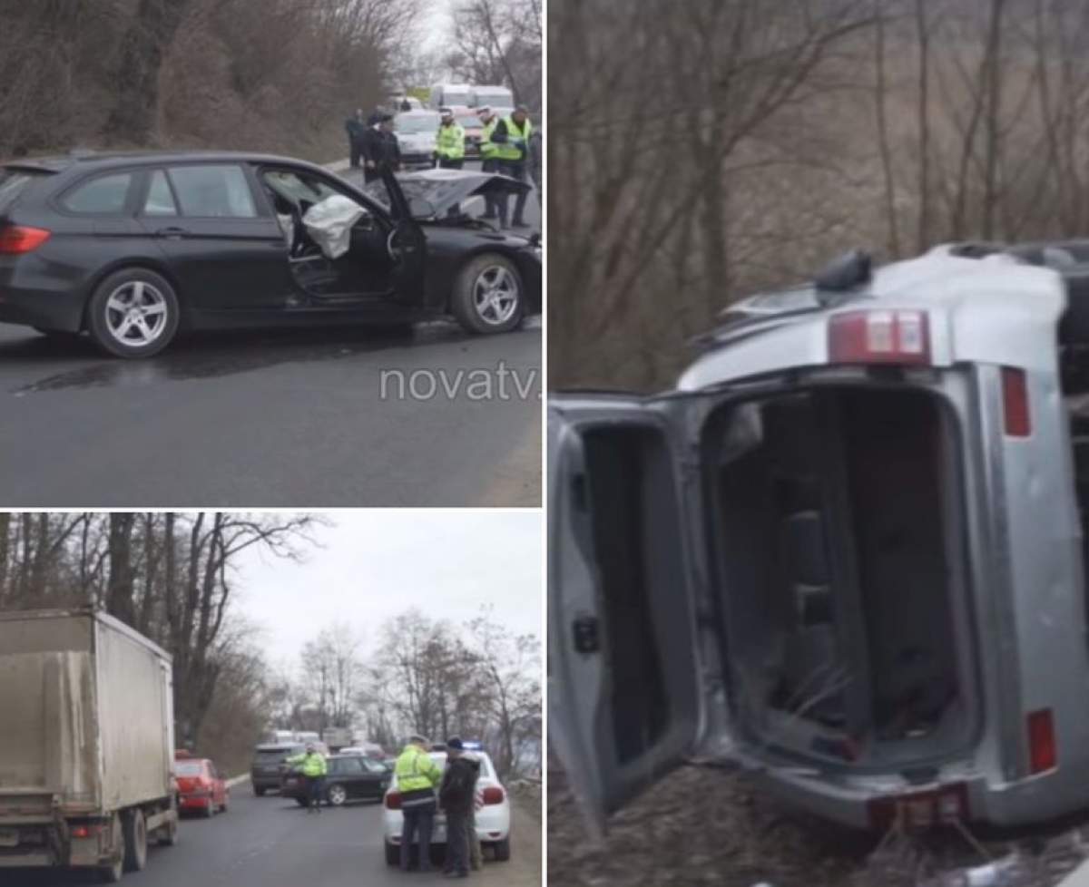 VIDEO / Accident grav, în Mediaş. O fetiţă de 9 ani şi mama ei, printre victime