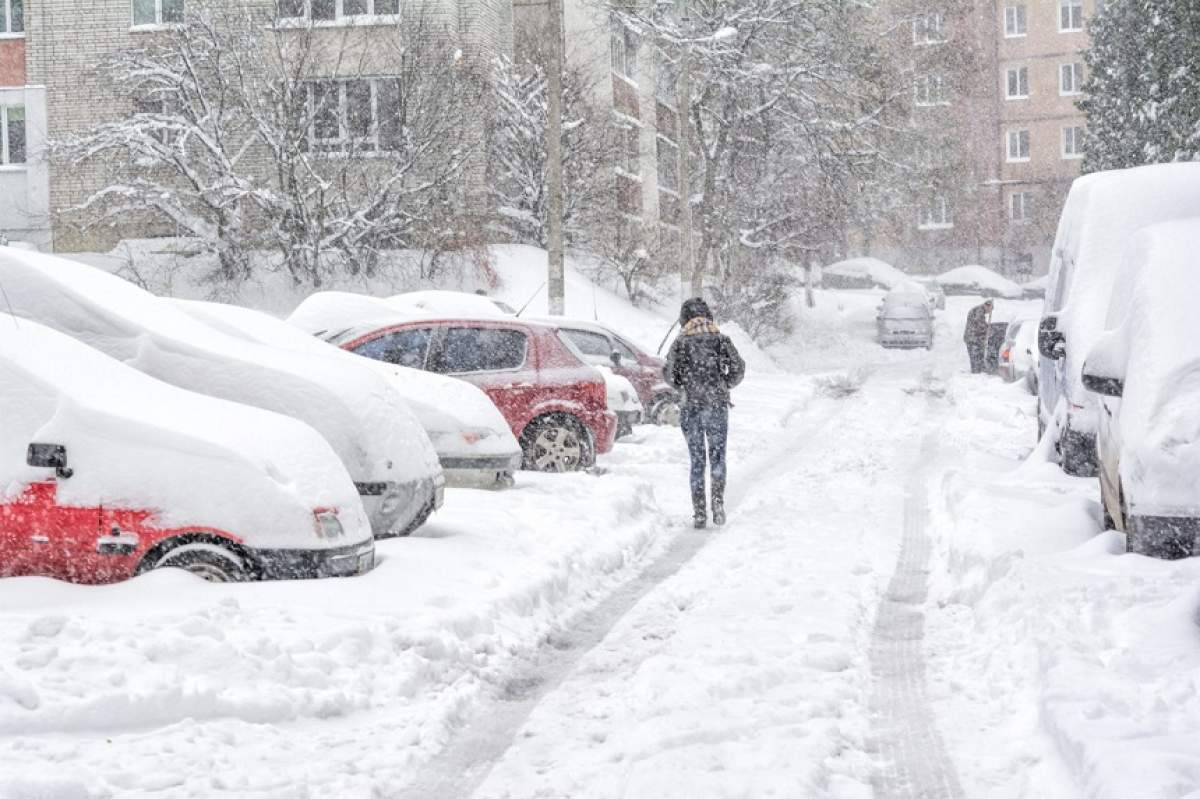Iarna s-a întors în România. Cod galben de ninsori și rafale, în mai multe județe