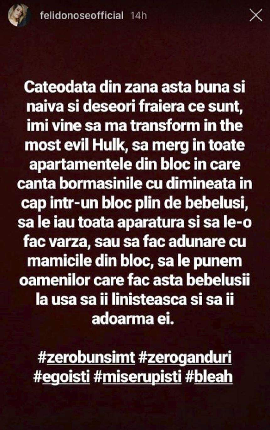 Aşa nu ai văzut-o niciodată. Feli s-a supărat pe vecinii ei. "Îmi vine să le-o fac varză"