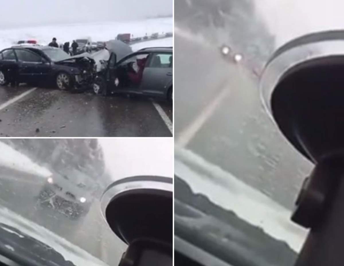 VIDEO / Accident grav, în Suceava, din cauza unui şofer care făcea Live pe Facebook. Sunt şase victime