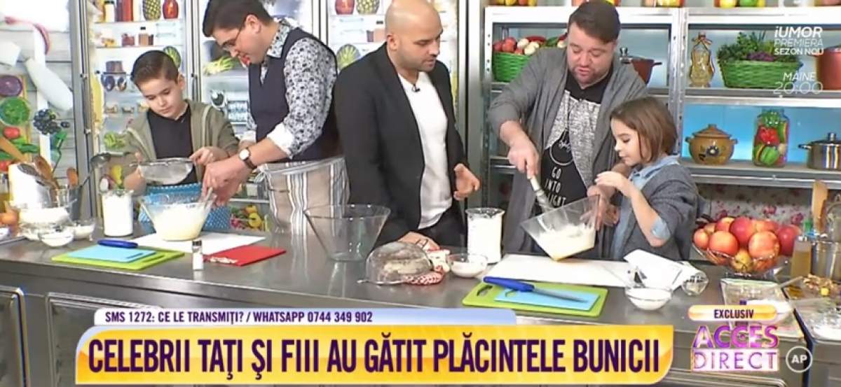 VIDEO / Duel în bucătărie! Gelu Voicu şi Andrei Duban, alături de copii, "s-au bătut" pe plăcinte