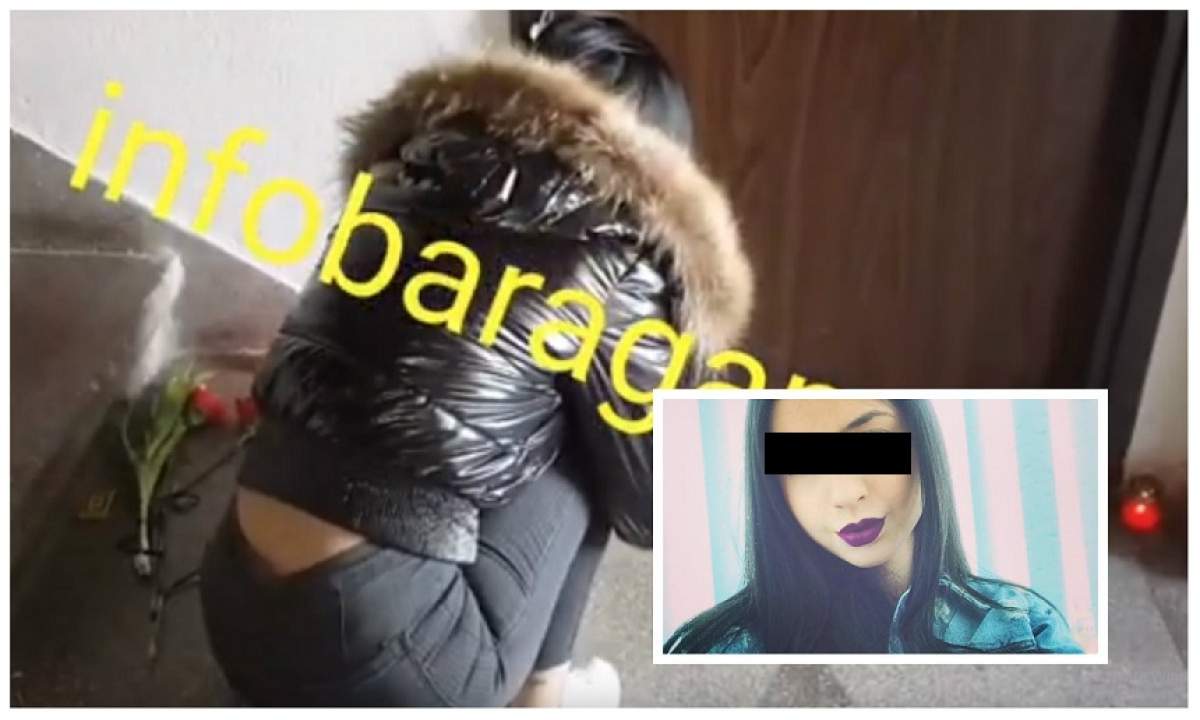 VIDEO / Omagiu sfâșietor, la ușa Valentinei, tânăra incendiată de iubit. Un adevărat altar a apărut în fața apartamentului