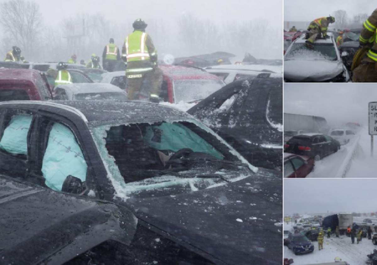VIDEO / Accident în lanţ pe autostradă! 131 de maşini s-au făcut praf, o persoană a murit şi alte 71 sunt rănite