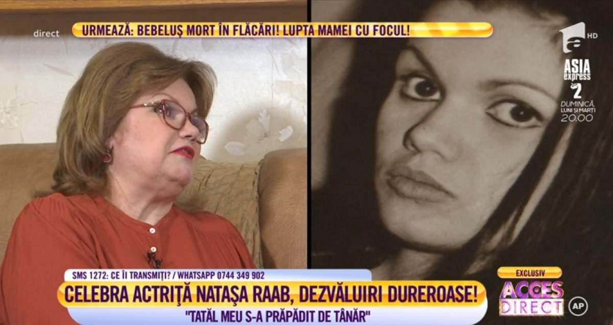 Celebra actriță Natașa Raab, dezvăluiri dureroase: „Nu știu pentru păcatele cui plătesc”