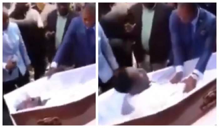 VIDEO / "S-a ridicat mortul din sicriu"! Un pastor, filmat în timp ce "învie" un bărbat 