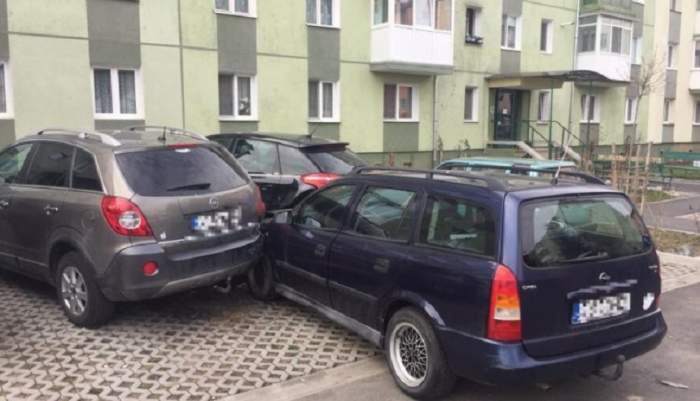 Accident la Sibiu, după ce un bărbat a făcut infarct la volan și a izbit cinci mașini. Șoferul a murit