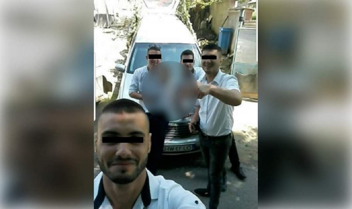 FOTO / Angajați la serviciile funerare ale Mitropoliei Olteniei, niște tineri și-au făcut selfie cu dricul