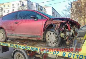 Accident în Vaslui! Un tânăr beat a făcut praf trei mașini, în timp ce fugea de poliție